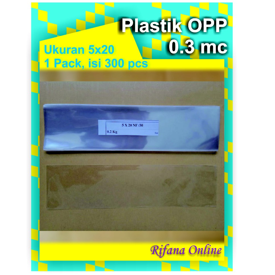 

Plastik OPP Ukuran 5 x 20 cm
