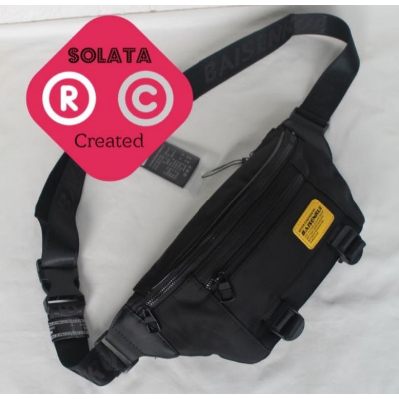 Tas selempang pria terlaris - Slingbag pria wanita - Bombag branded import - slempang Waterproof