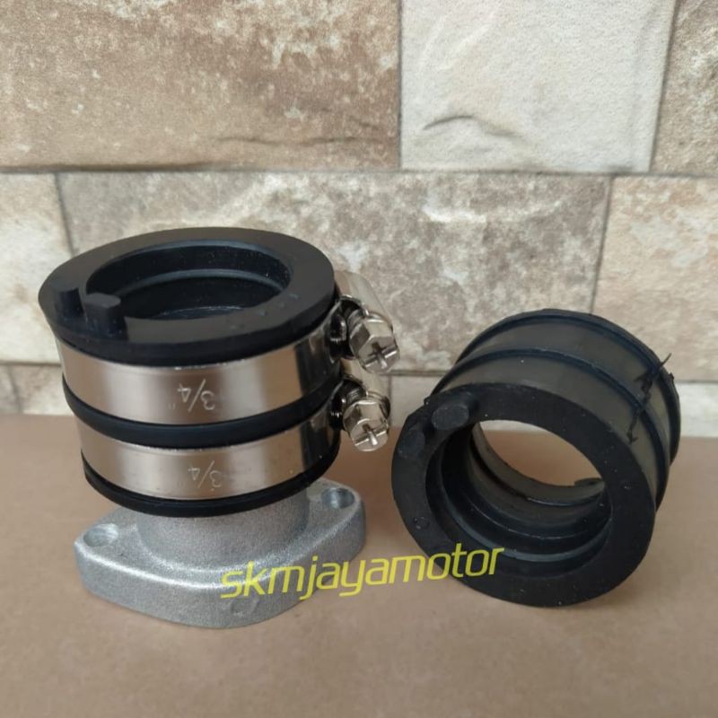 intake manifold Yamaha Byson karbu pe28 plus karet cadangan