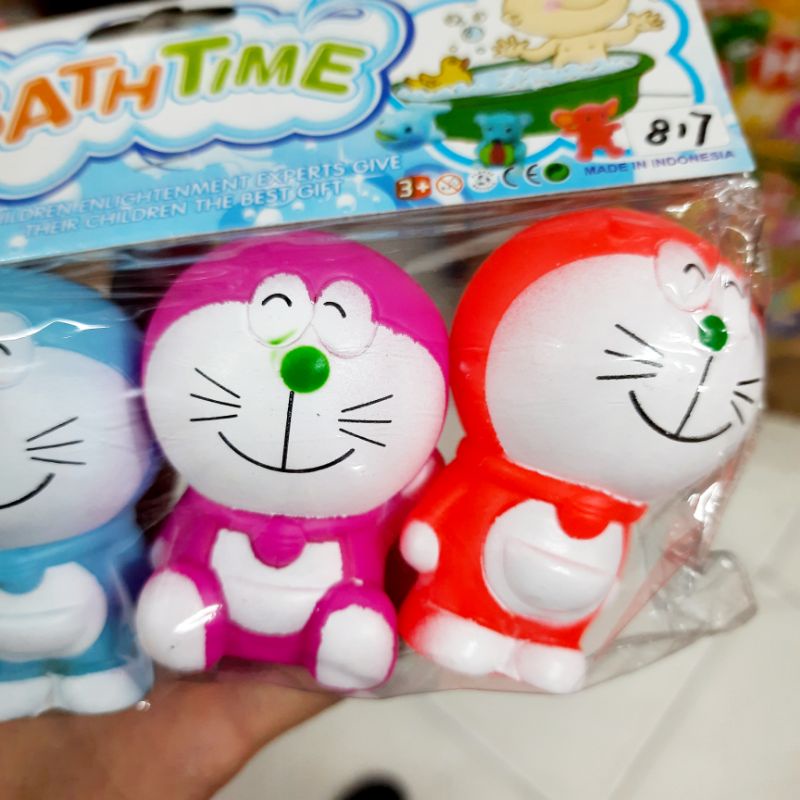 MAINAN ANAK BAYI DORAEMON PENCET 4PCS MAINAN PENCET BUNYI