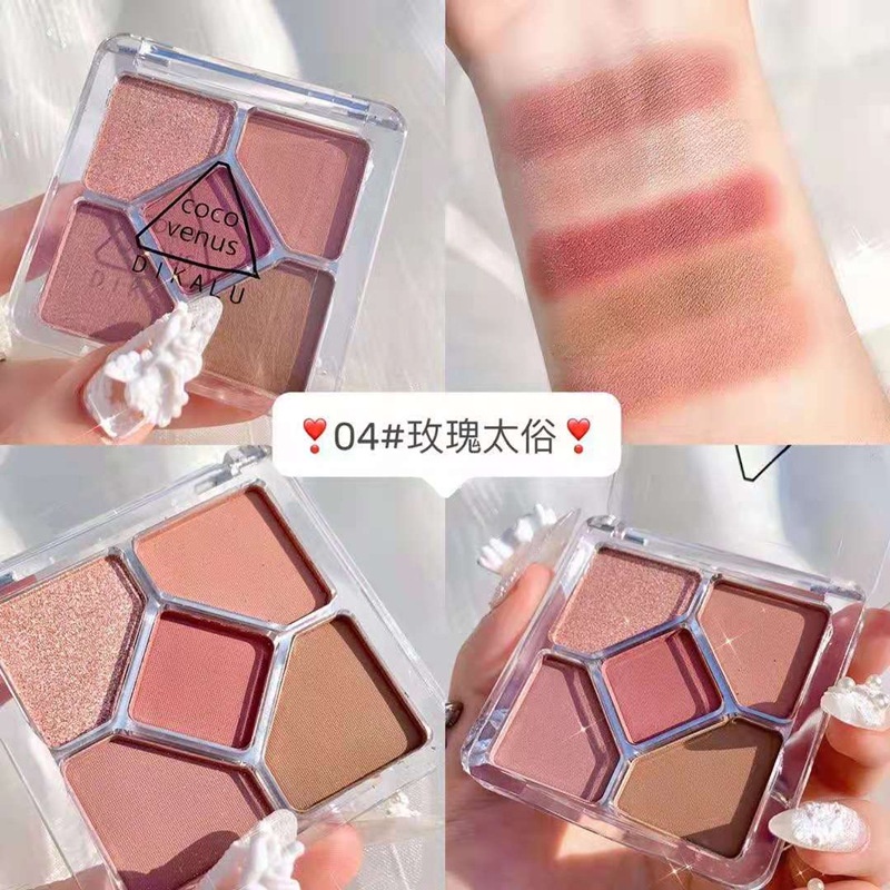 DIKALU EYESHADOW PALETTE 5 WARNA KEMASAN BELAH KETUPAT
