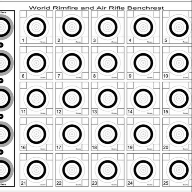 

Kertas Target Satuan Buat Benchrest Buat Lomba PROMO