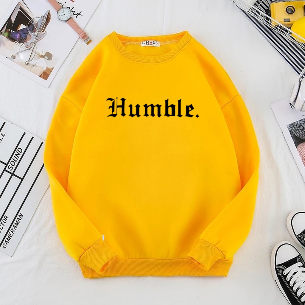 Parisdivarious Sweater Hoodie Sweatshirt Crewneck Humble Bahan Fleece Size S - XXL (Pria &amp; Wanita)