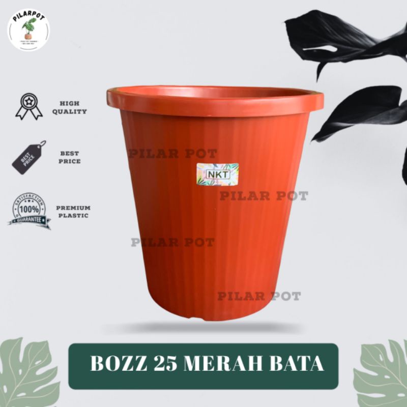 pot bunga tanaman tinggi NKT BOZZ 25 MERAH BATA - NKT BOZZ 25 MERAH BATA