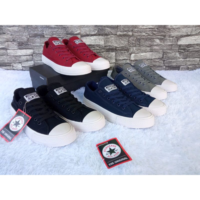 Sepatu Sneakers Pria Wanita Converse All star CT Hitam Putih Polos Premium