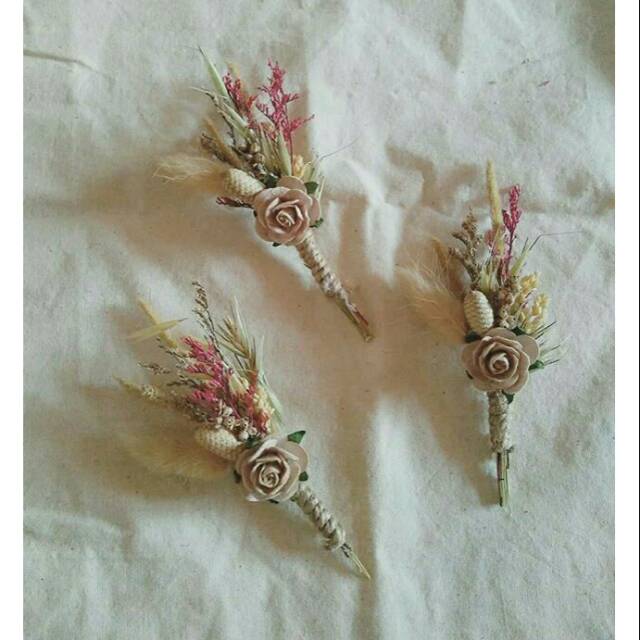 Rustic Boutonniere - Corsage Mini Wedding Bouquet