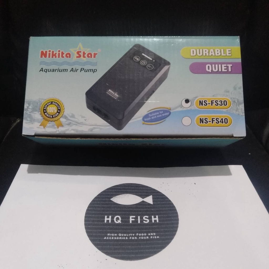 NIKITA STAR NS FS 30 AERATOR AC/DC 2 LUBANG AIRPUMP PORTABLE AQUARIUM