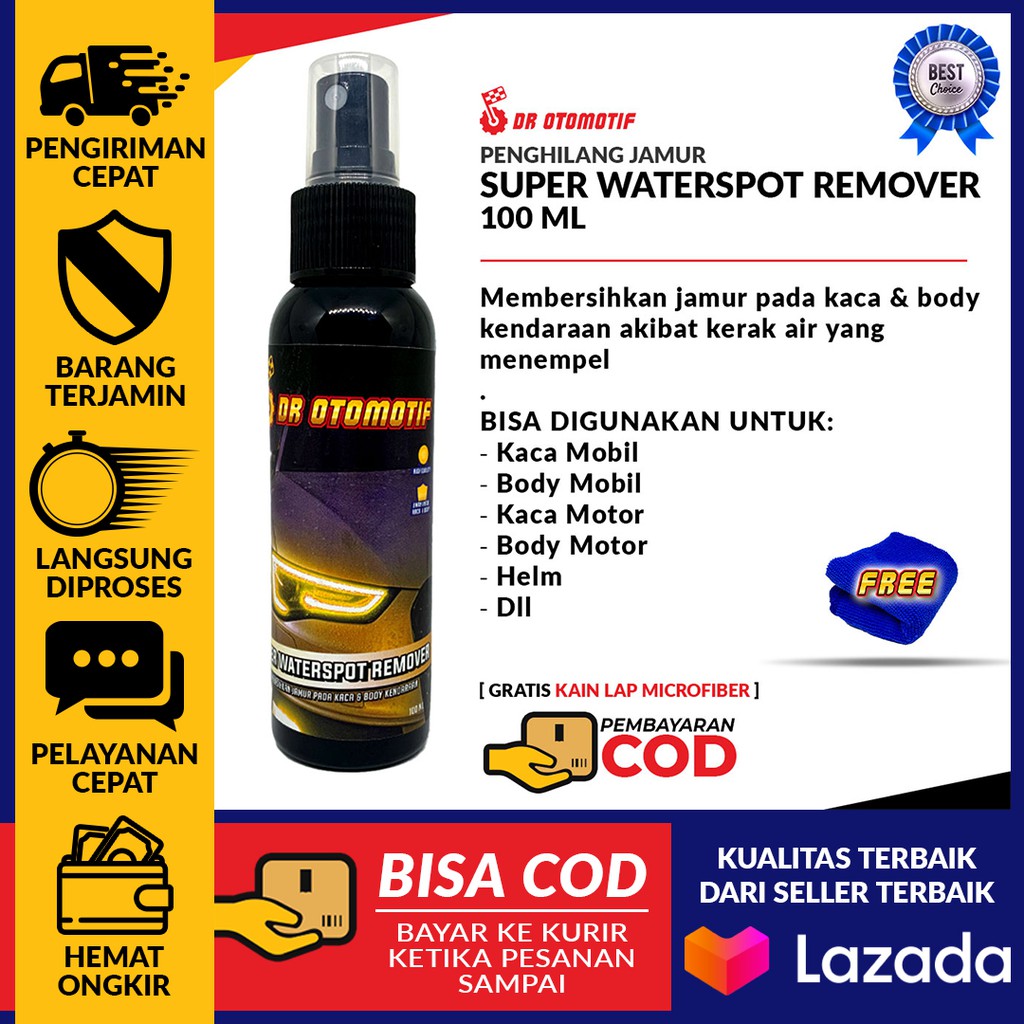 DR SUPER WATERSPOT REMOVER 250 Ml Penghilang Jamur Kaca  Body Motor Mobil Dr Otomotif