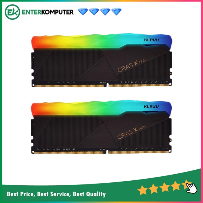 RAM KLEVV DDR4 CRASS X RGB PC25600 3200MHz 32GB - 2X16GB - RGB LED