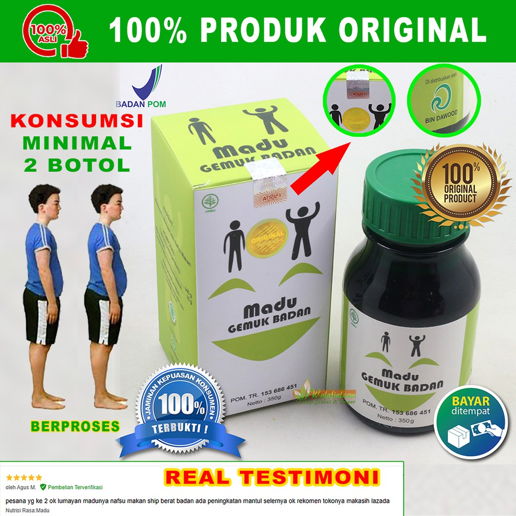 Madu Gemuk Badan Original Obat Herbal Suplemen Penambah Berat Badan