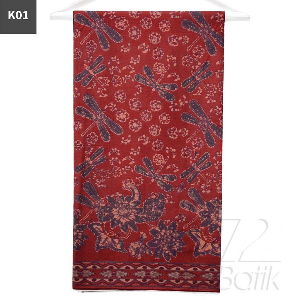 KAIN BATIK PREMIUM Bahan Katun Motif Capung Warna Cream 721631 Cap 72 Jarik Jarit Samping Kebat Panjang Batik Katun Modern Premium Bahan Seragam Batik Pernikahan Kantor Keluarga Murah Kamen Jadi Batik Bali Lembaran