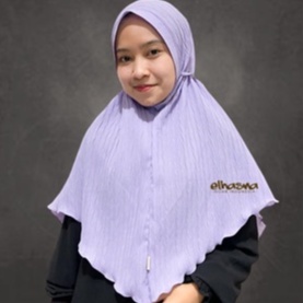 Elhasna Hijab Indonesia Hijab Instan Tali ( DIAMOND PLISKET ) Serat Padi