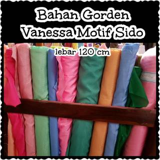 Bahan Kain Gorden Curtain Tirai Hordeng  Vanessa motif sido 