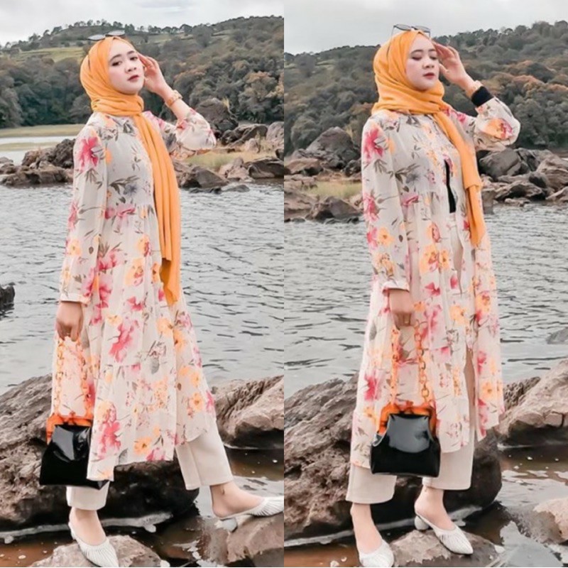 Dress long Tunik Bangkok 2 in 1 Nagita Slavina