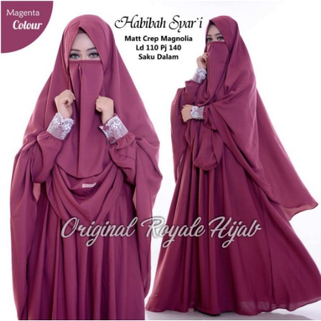 HABIBAH SYAR'I Baju Sar i-baju Syari Terbaru-Syari Wanita Terbaru 2021-Baju Muslim Syari Baru
