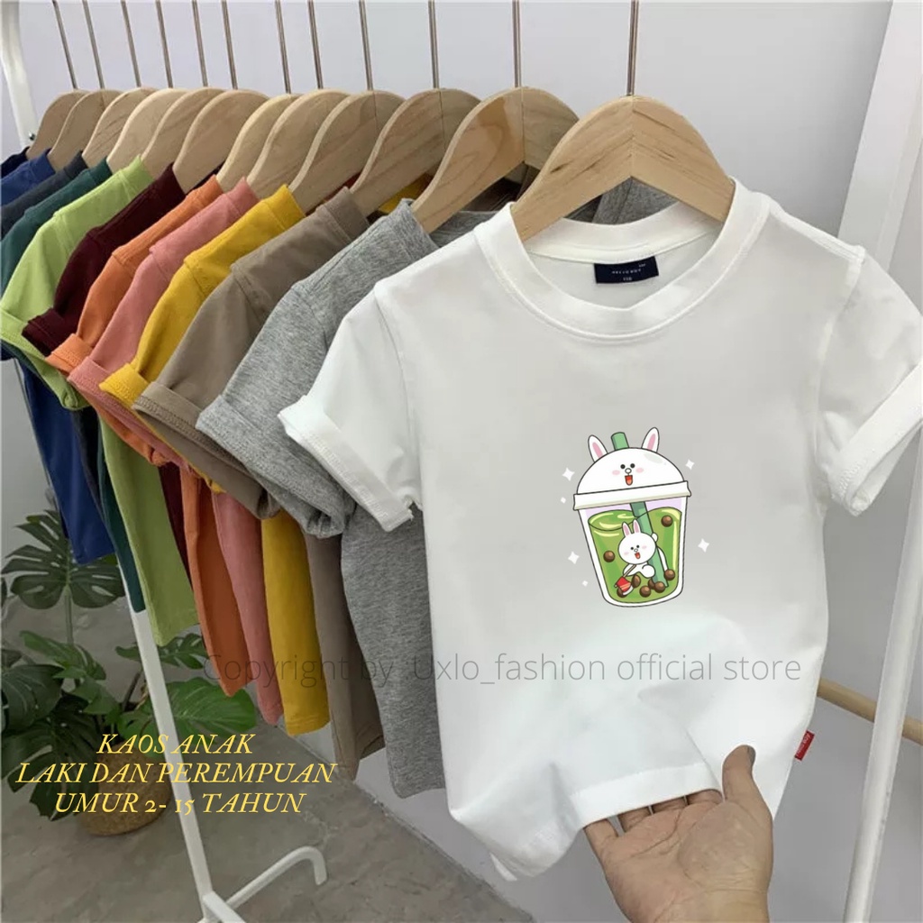 Kaos Anak Perempuan Murah Motif Boba Kartun Untuk Umur 2 Sampai 15 Tahun Uxlo Fashion