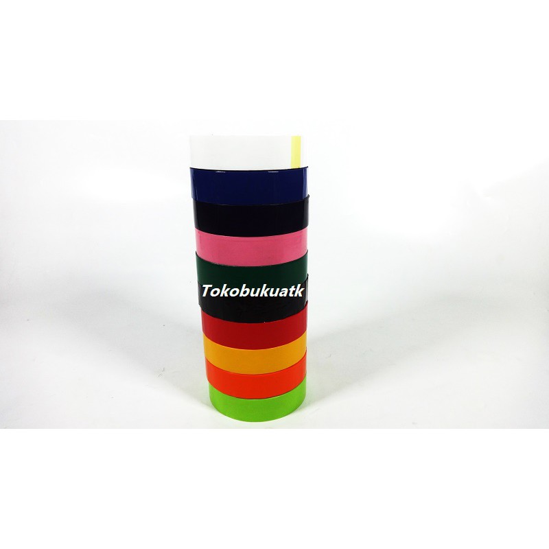 

Lakban Plastik Warna Warni 1 Inch
