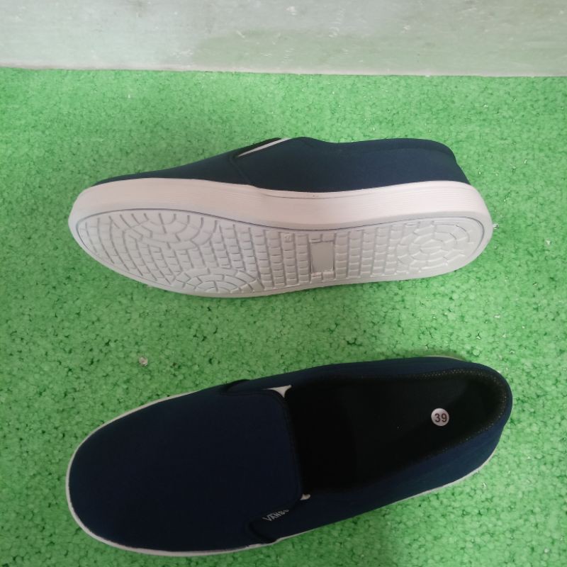 Sepatu Slip On Pria Sepatu Pria Tanpa Tali Sepatu Santai Cowok real pict(foto asli)