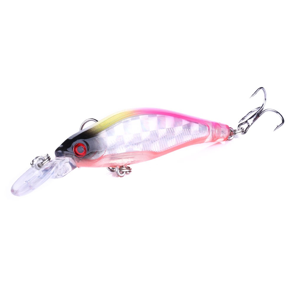 Hengjia 1pc Umpan Pancing Bentuk Ikan Kecil Bahan Abs Keras Ukuran 80mm / 6.3g