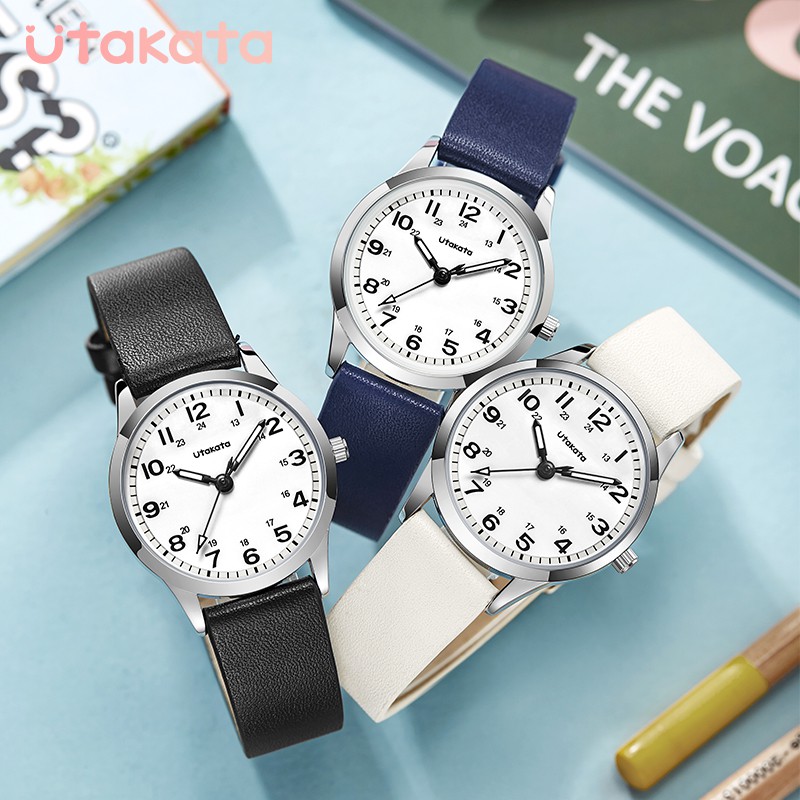 UTAKATA A0002 Jam Tangan Wanita Analog Tali Kulit WATCHKITE WKOS