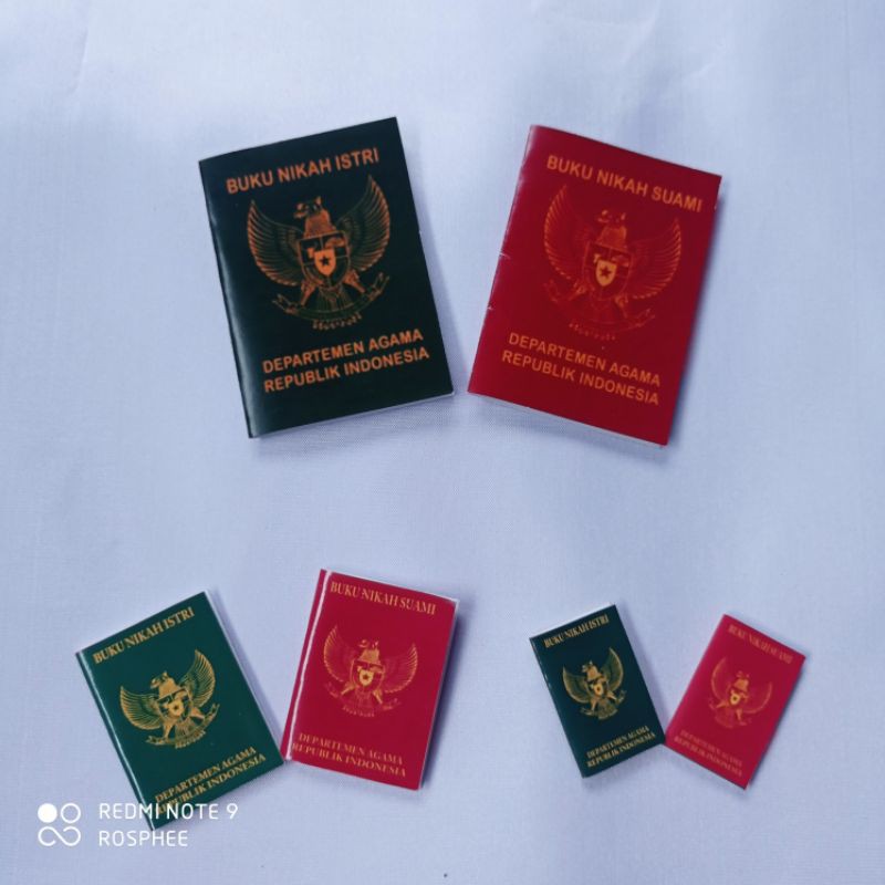 Sepasang Replika Buku Nikah Mahar