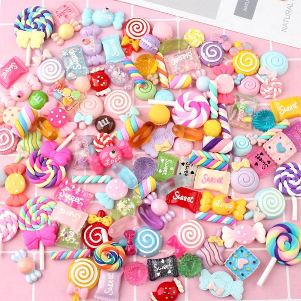 [Elegan] Slime charms Ringan Tidak Beracun Untuk Jepit Rambut Gantungan Kunci croc Aksesoris Permen Pesona Hadiah Perlengkapan scrapbooking