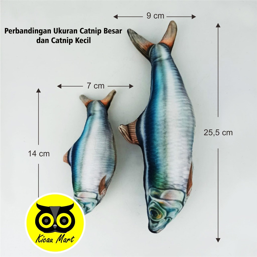 CATNIP BONEKA BENTUK IKAN UNTUK MAINAN KUCING PET TOYS ANTI STRESS CATMINT MAINAN GIGITAN KUCING IKAN CAT NIP UKURAN KECIL IKNPKC