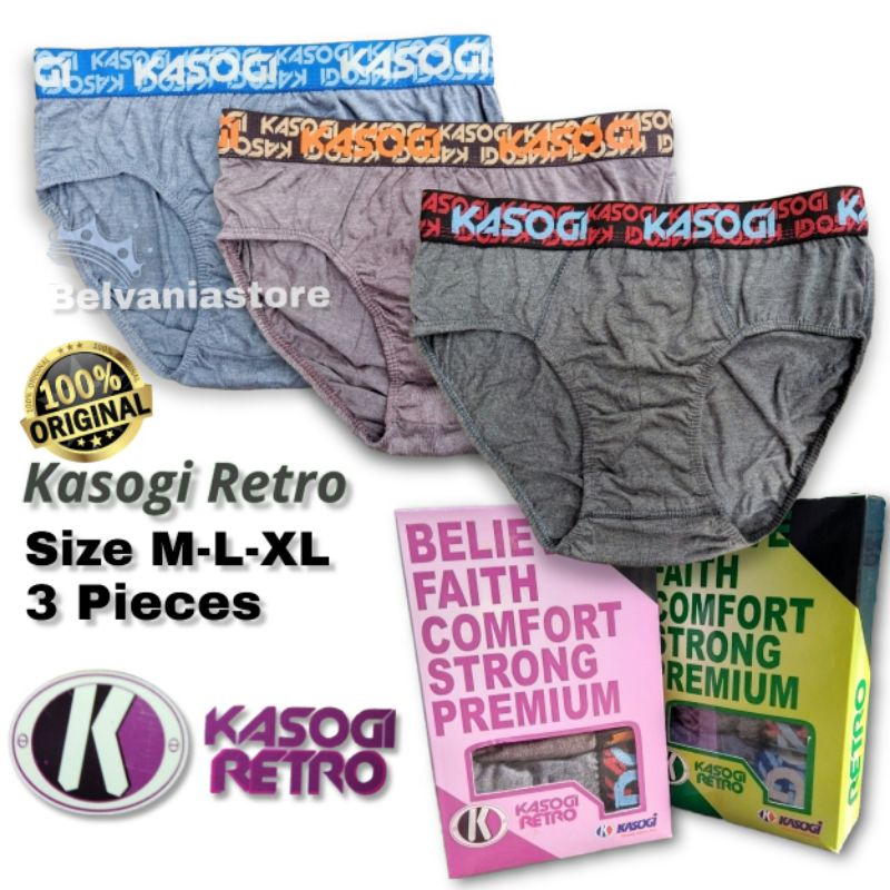 CD Kasogi Retro Celana Dalam Pria Original kasogi Isi 3 pcs