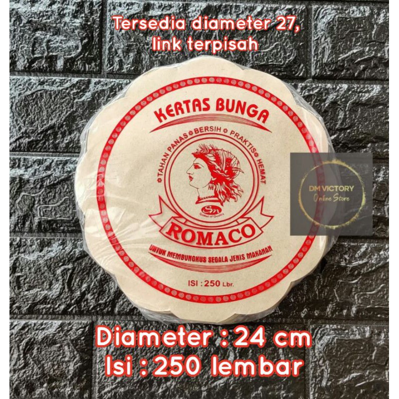 

Kertas Nasi Bunga Romaco Merah 24