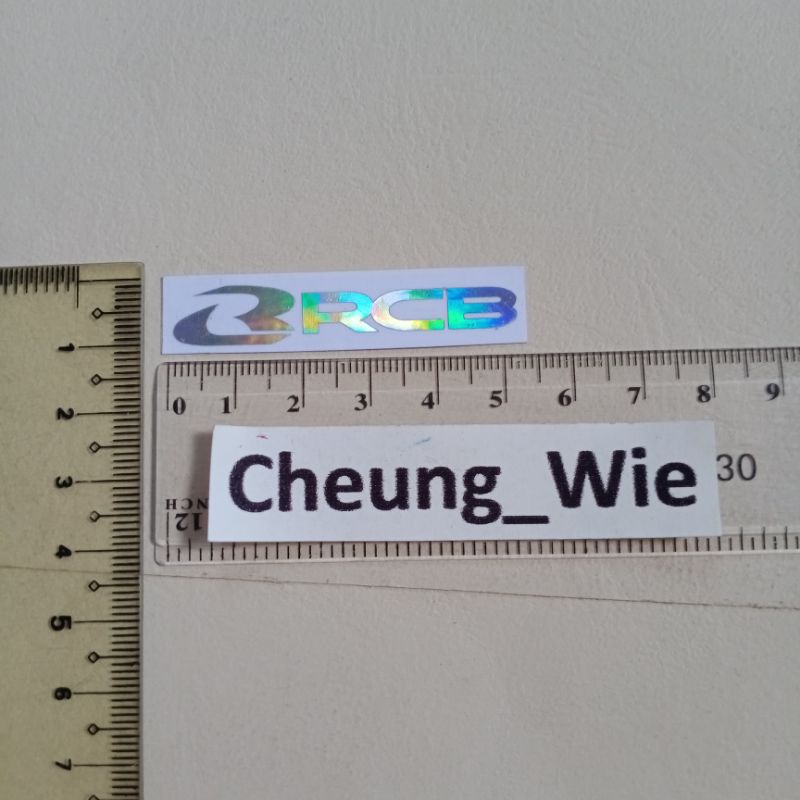 stiker - sticker RCB Racing boy Hologram 1bh