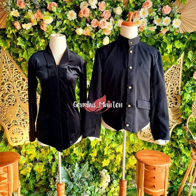 Beskap Jogja + Kebaya Bludru Model Kartini