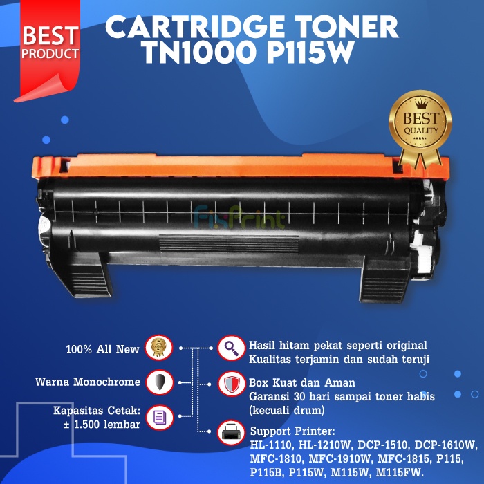 Cartridge Toner Fuji Xerox P115 P115w Compatible TN1000 Printer M115W M115FW DCP-1610W HL-1210W