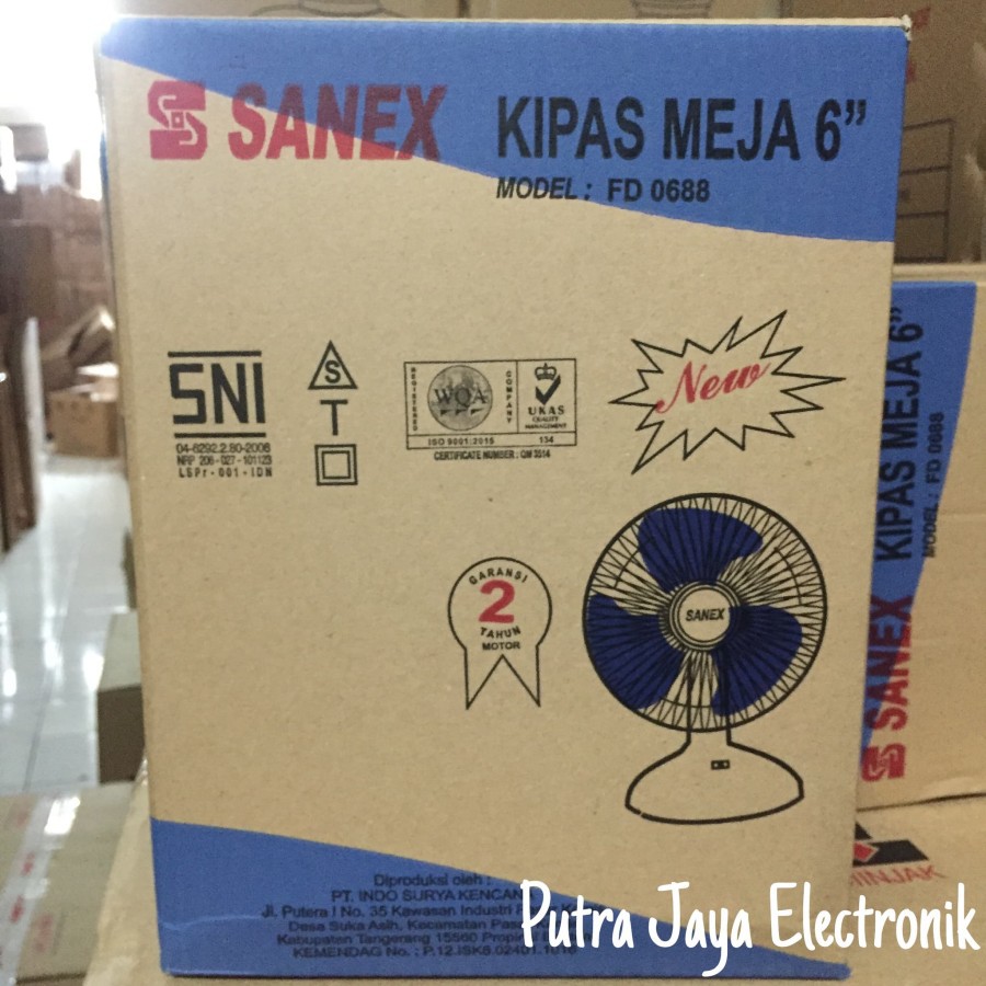 Kipas Meja Sanex 6 inch / Desk Fan Sanex 6 inch FD 0688