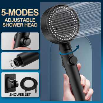 Kepala Shower Mandi Hitam Premium