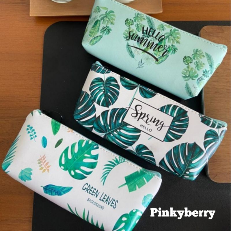 

Tempat Pensil Mika / Pencase Motif Daun