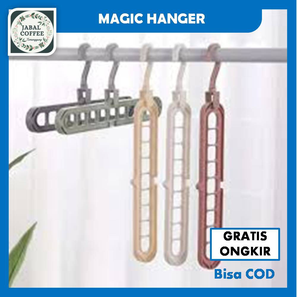 Magic Hanger Gantungan Baju Ajaib 9 In 1 Praktis / Magic Hanger Instant / Gantungan Baju J65