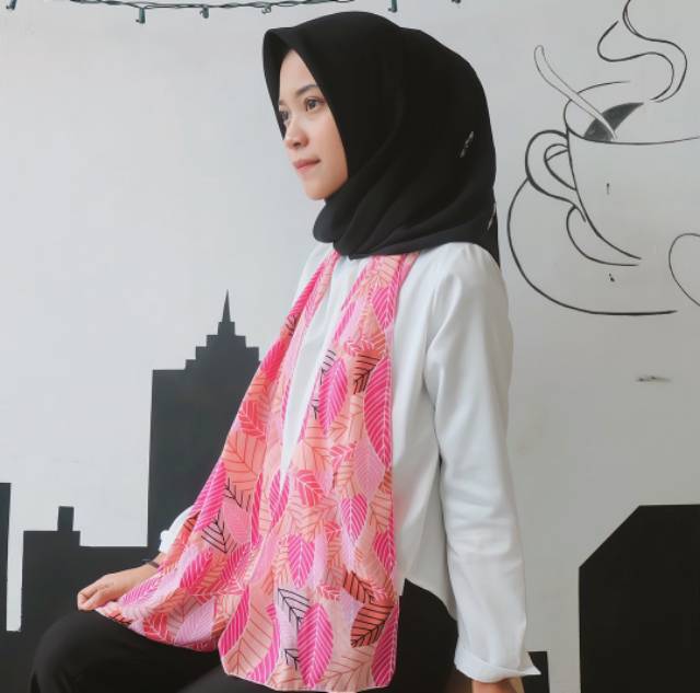 TIDAK BISA PILIH MOTIF Syal wanita motif batik polos leher fashion bukan rajut