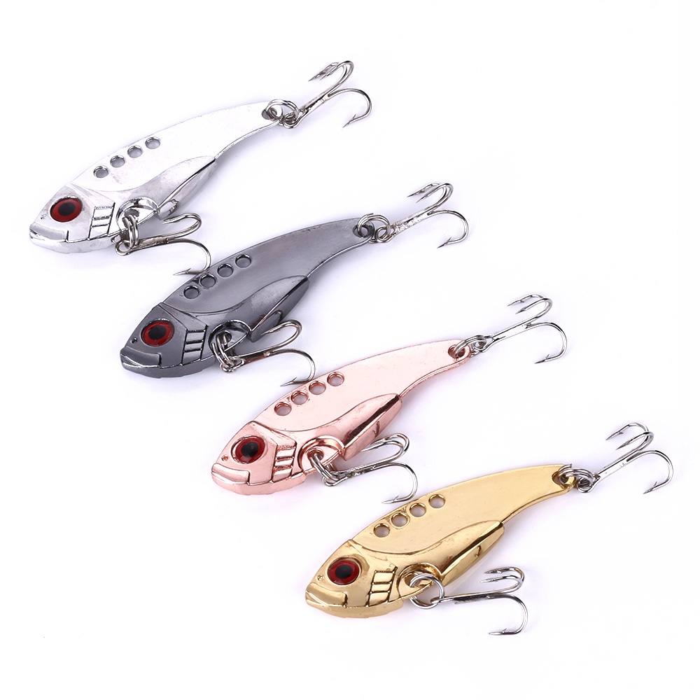 Hengjia 1pc Umpan Pancing Vibration Bait Cicada Metal Lure Blade Sinking Bait Vibrasi 3.2g/7g/11g Spinner Spoon Vibe Baits Alat Pancing