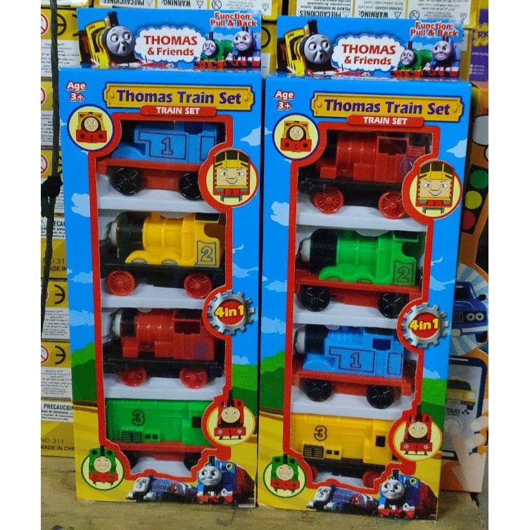 Kereta THOMAS TRAIN SET 4 IN 1 NO.311 - Mainan Anak Kreta Keretaan Api