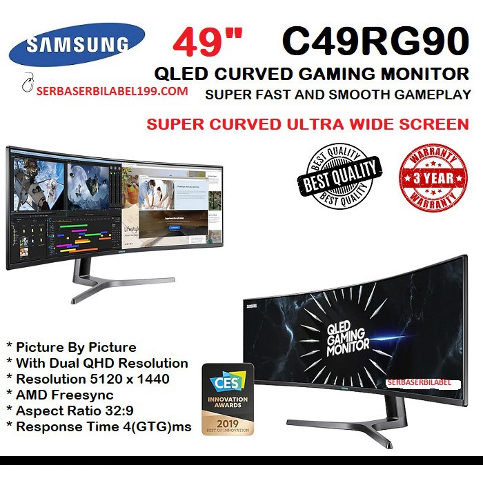 SAMSUNG 49" LC49RG90SSE QLED Curved Gaming Monitor LC49RG90 C49RG90