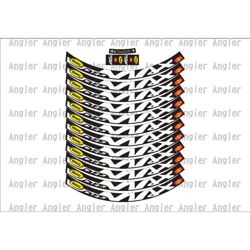Decal sticker rim deemax mavic sepeda uk 26 dan 27.5