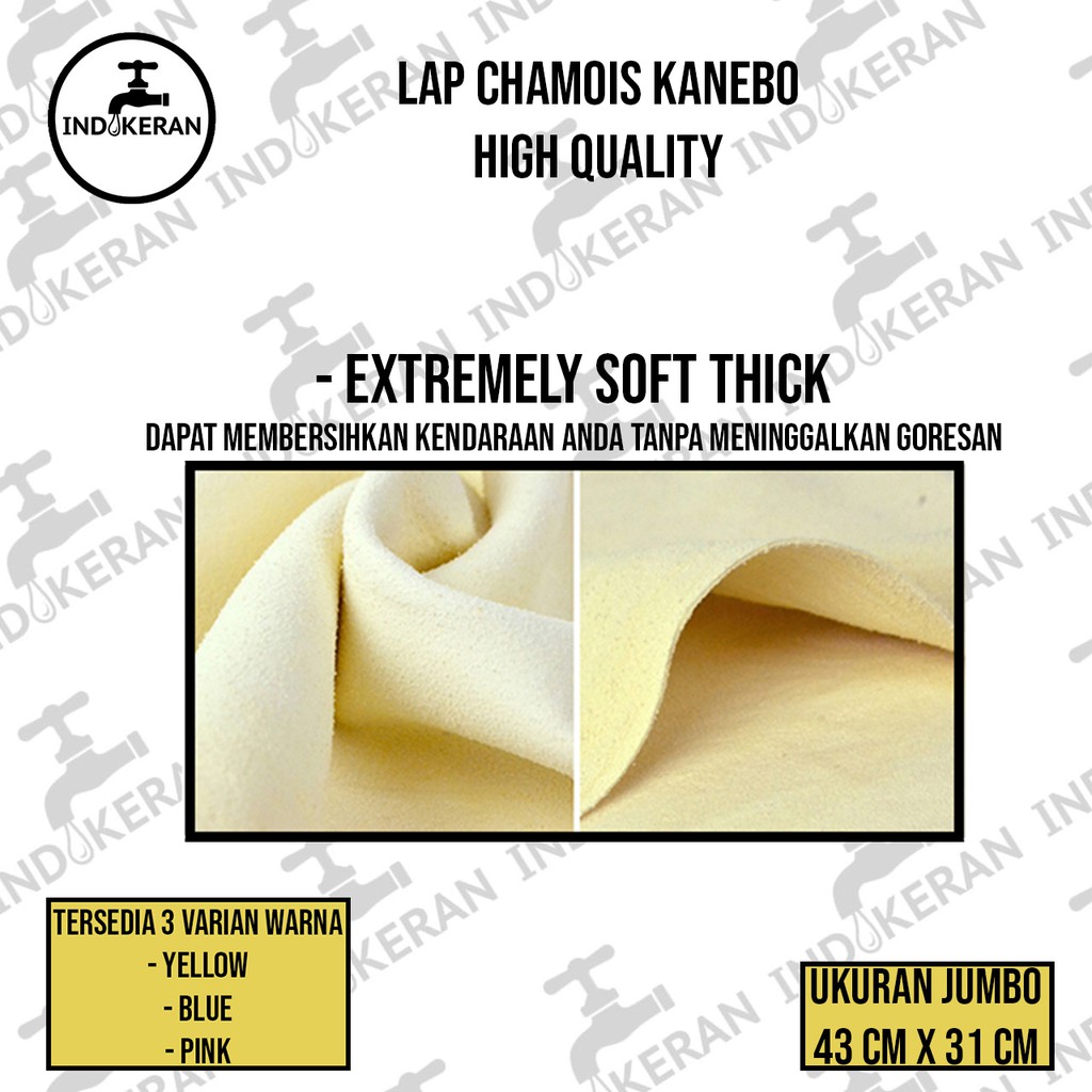 INDOKERAN - Lap Kanebo Chamois Serbaguna Daya Serap Jepang - High Quality