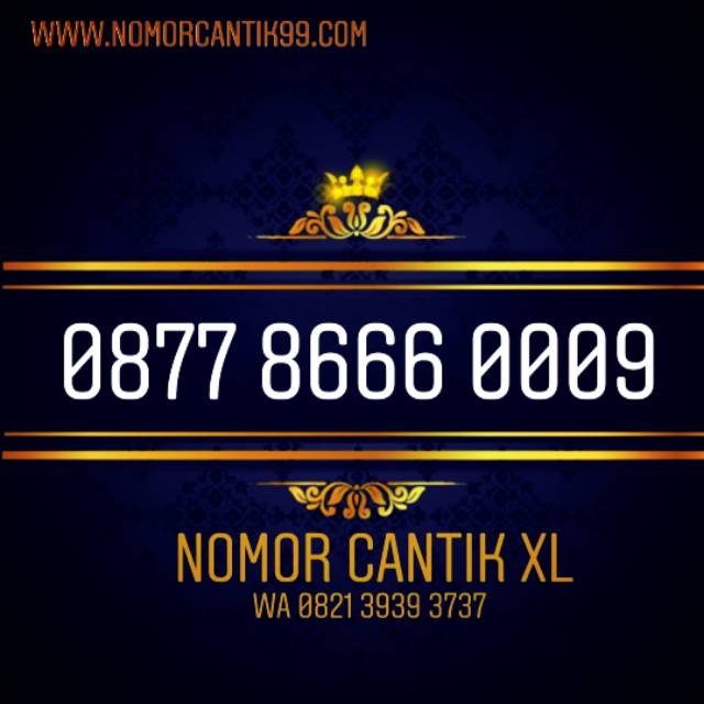 Nomor Cantik XL 0877 8666 0009 - XL Triple 000 - Nomer Cantik XL Double Triple 666 000