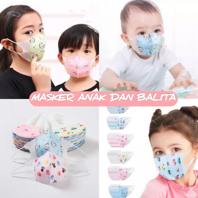 Masker Duckbill Anak 1 Box 50 Pcs Masker Duckbil Motif Premium Quality Untuk Usia 3 sampai 12 Tahun