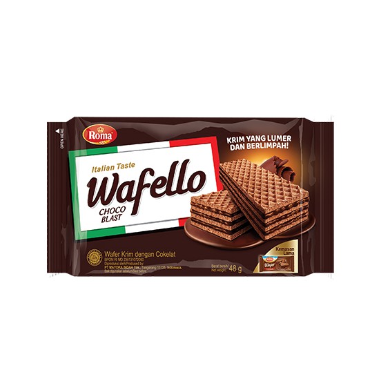 

Roma Wafello Wafer coklat 53g