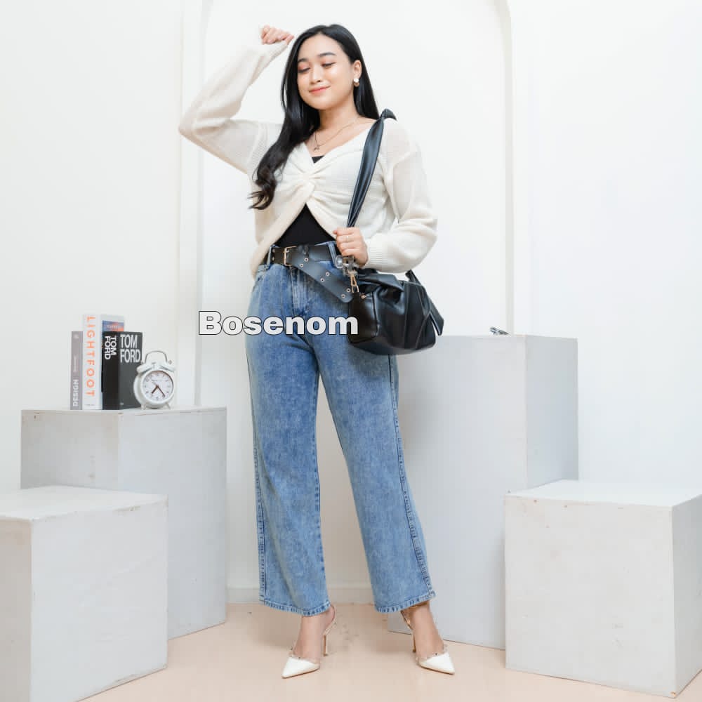 New produk!! Caelana jeans wanita kulot snow blue snow black kulot high waist  ala korea terbaru celana jeans cewek murah premium