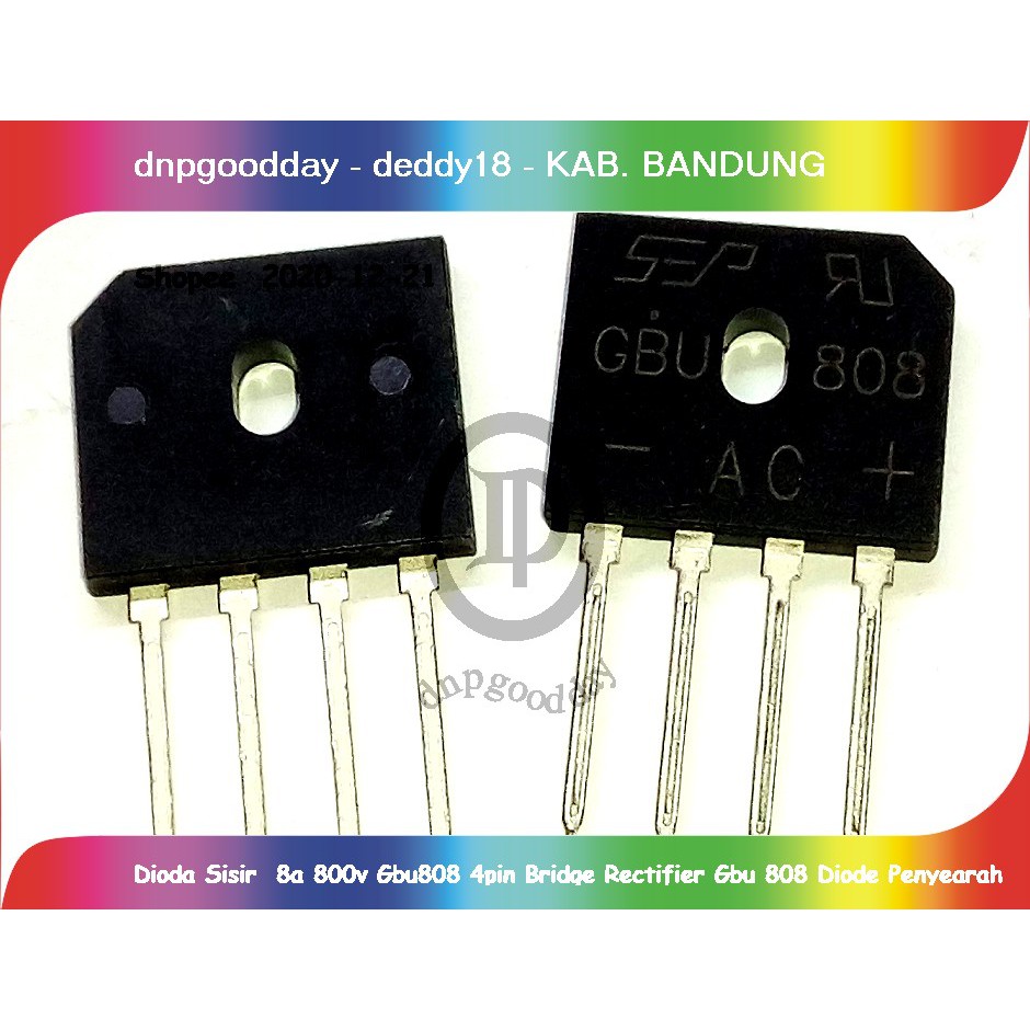 Jual Dioda Sisir 8a 800v Gbu808 4pin Bridge Rectifier Gbu 808 Diode ...