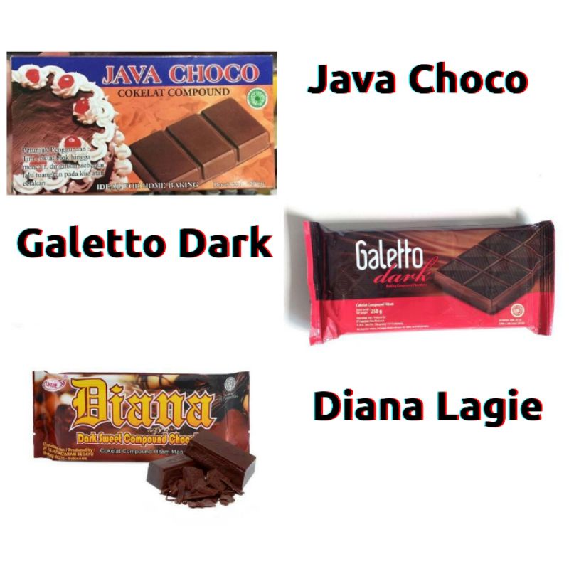 Jual COKLAT BATANG MURAH CHOCOLATE COMPOUND GALETTO JAVA CHOCO DIANA ...