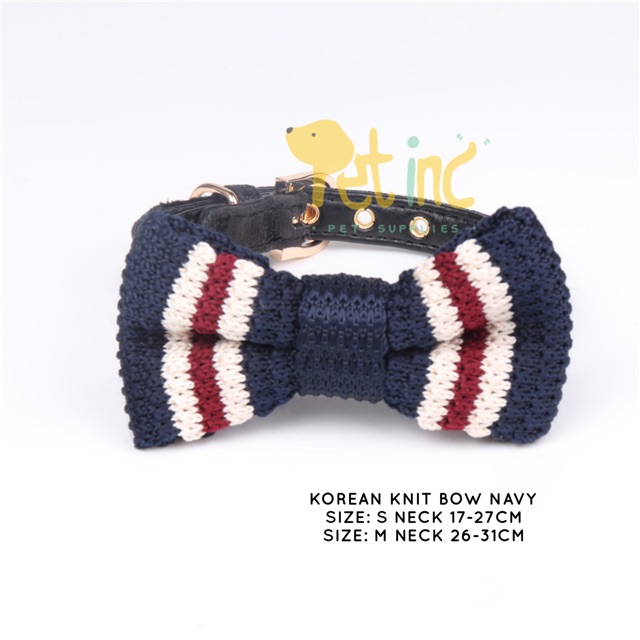 Pet korean knot bow collar