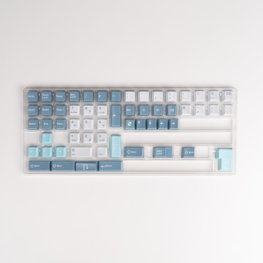 Noir Azure PBT Double-shot Keycaps 167 Set Cherry Profile